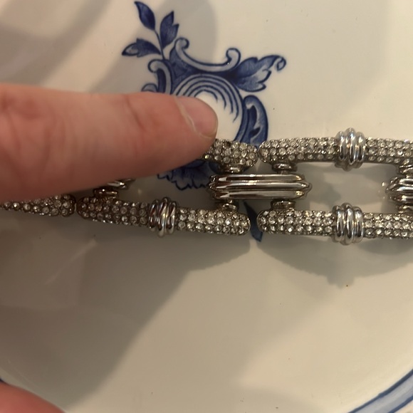 Christian Dior Vintage Chain Link Swarovski Crystal Bracelet - Picture 8 of 8